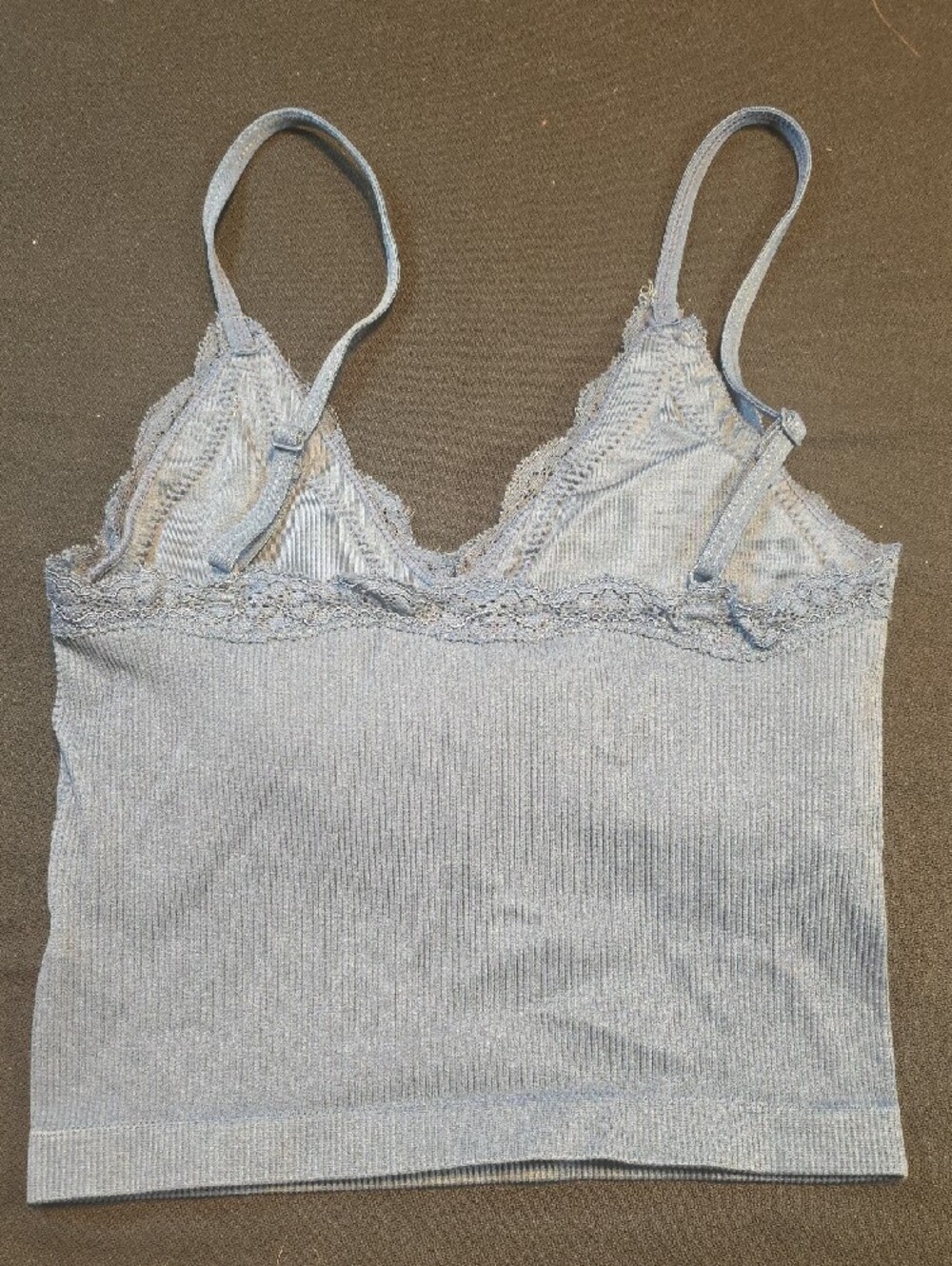 Light Blue Lace-Trim Cami Tank AL 007 - Picture 2 of 2